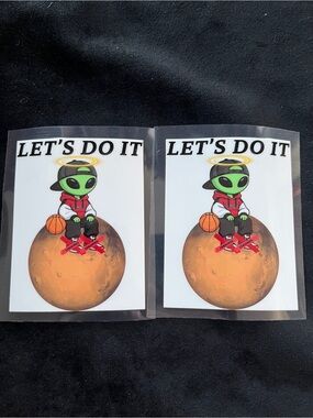 Let’s Do It Martian Chicago Banned Mars Basketball Decal Sticker For Laptop PC